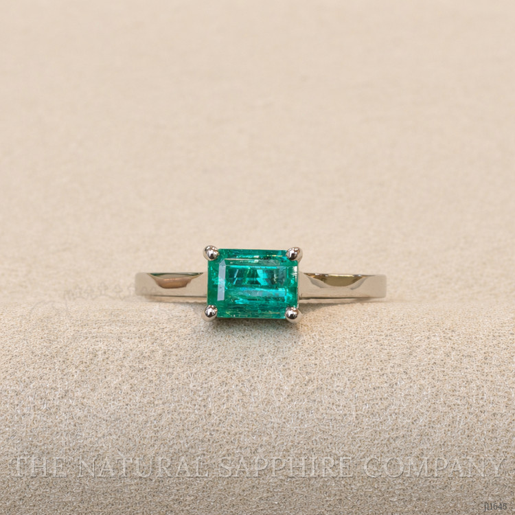 1.18 Ct. Emerald Solitaire Ring, Platinum 950