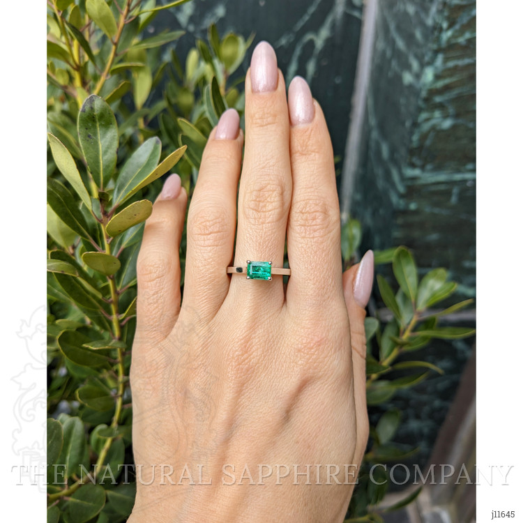 1.18 Ct. Emerald Solitaire Ring, Platinum 950