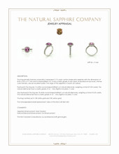 2.15 Ct. Pink Sapphire and Natural Diamond Pave Ring, 18K White & Yellow Appraisal