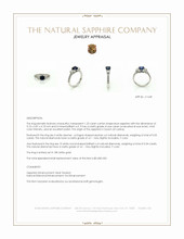 1.22 Ct. Blue Sapphire and Natural Diamond Pave Ring, 18K White Gold Appraisal