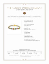 10.26 Ct.Tw.Total Carat Weight Multi Color Sapphire and Natural Diamond Tennis/Line Bracelet, 18K White & Yellow Scan Report