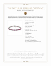 10.06 Ct.Tw.Total Carat Weight Pink Sapphire and Natural Diamond Tennis/Line Bracelet, 18K White Gold Scan Report