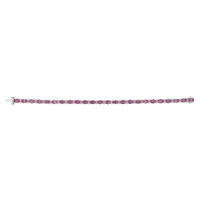 10.06&nbsp;Ct.Tw.Total Carat Weight Pink Sapphire and Natural Diamond Tennis/Line Bracelet, 18K White Gold Image