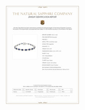 4.04 Ct.Tw.Total Carat Weight Blue Sapphire and Natural Diamond Tennis/Line Bracelet, 14K White Gold Scan Report