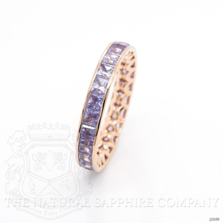 3.86 Ct. Purple Sapphire Accent Stones Ring, 18K Yellow Gold