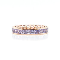 3.86 Ct. Purple Sapphire Accent Stones Ring, 18K Yellow Gold Image