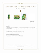 8.96 Ct. Tsavorite Garnet Accent Stones Ring, 18K Yellow Gold Appraisal