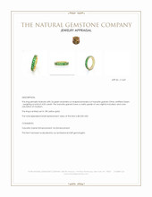 4.03 Ct. Tsavorite Garnet Accent Stones Ring, 18K Yellow Gold Appraisal