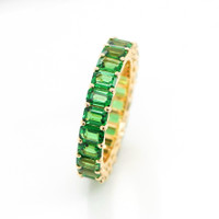 4.03 Ct. Tsavorite Garnet Accent Stones Ring, 18K Yellow Gold Image
