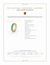 4.26 Ct. Tsavorite Garnet Accent Stones Ring, 18K Yellow Gold Scan Report
