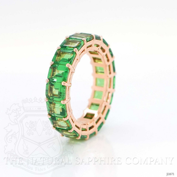 4.26 Ct. Tsavorite Garnet Accent Stones Ring, 18K Yellow Gold