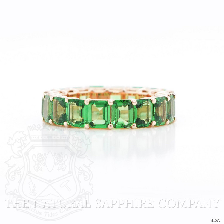 4.26 Ct. Tsavorite Garnet Accent Stones Ring, 18K Yellow Gold