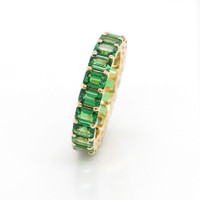 4.57 Ct. Tsavorite Garnet Accent Stones Ring, 18K Rose Gold Image