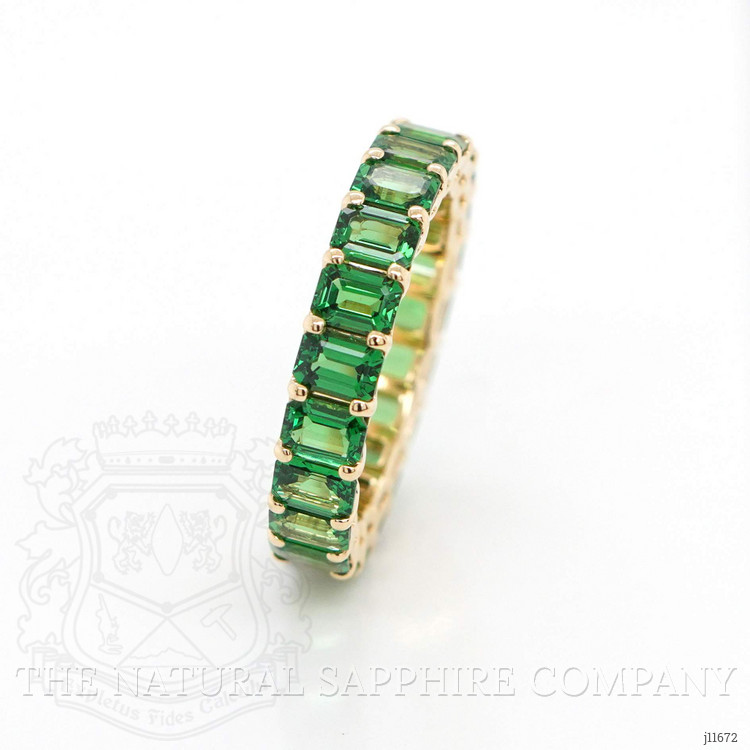 4.57 Ct. Tsavorite Garnet Accent Stones Ring, 18K Rose Gold