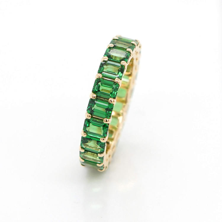 4.57 Ct. Tsavorite Garnet Accent Stones Ring, 18K Rose Gold