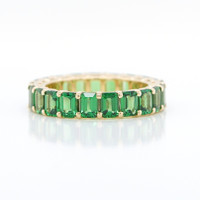 4.57 Ct. Tsavorite Garnet Accent Stones Ring, 18K Rose Gold Image
