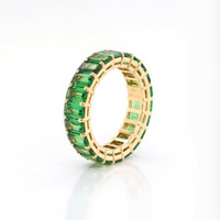 4.57 Ct. Tsavorite Garnet Accent Stones Ring, 18K Rose Gold Image