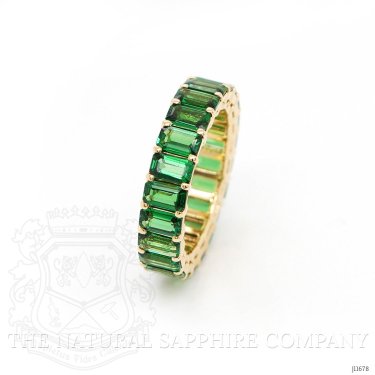 5.56 Ct. Tsavorite Garnet Accent Stones Ring, 18K Rose Gold