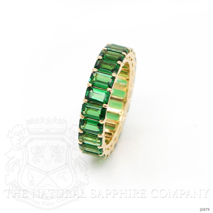 5.94 Ct. Tsavorite Garnet Accent Stones Ring, 18K Rose Gold
