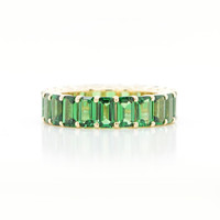 6.41 Ct. Tsavorite Garnet Accent Stones Ring, 18K Rose Gold Image