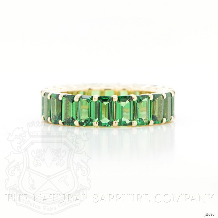 6.41 Ct. Tsavorite Garnet Accent Stones Ring, 18K Rose Gold