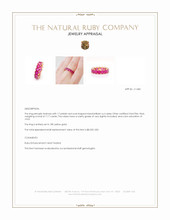 7.17 Ct. Pinkish Red Ruby Accent Stones Ring, 18K Yellow Gold Appraisal