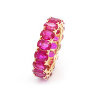 7.17 Ct. Ruby 18K Yellow Gold ring