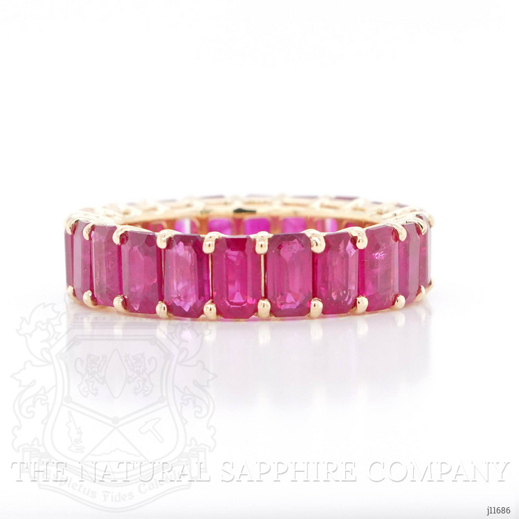 7.18 Ct. Pinkish Red Ruby Accent Stones Ring, 18K Yellow Gold