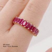 7.25 Ct. Pinkish Red Ruby Accent Stones Ring, 18K Rose Gold Image
