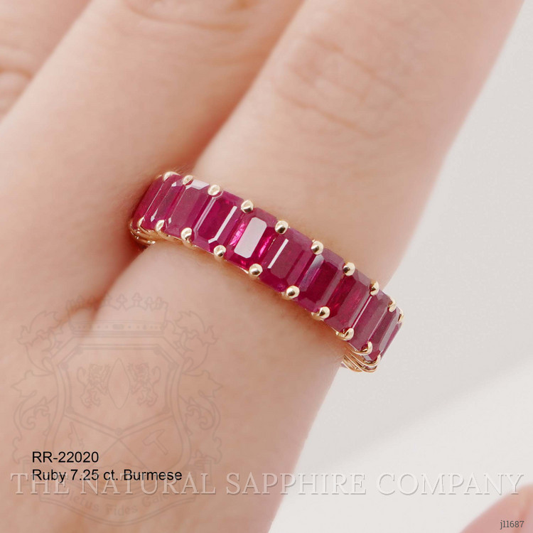 7.25 Ct. Pinkish Red Ruby Accent Stones Ring, 18K Rose Gold