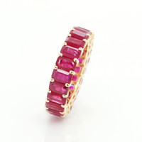 7.44 Ct. Ruby 18K Yellow Gold ring