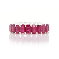 9.02 Ct. Ruby Accent Stones Ring, 18K White Gold Image