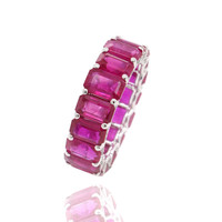 9.38 Ct. Ruby 18K White Gold ring