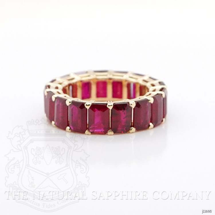 10.41 Ct. Ruby Accent Stones Ring, 18K Yellow Gold