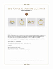 0.97 Ct. Blue Sapphire and Natural Diamond Pave Ring, 18K Yellow Gold Appraisal