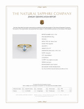 0.97 Ct. Blue Sapphire and Natural Diamond Pave Ring, 18K Yellow Gold Scan Report