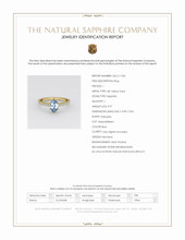0.97 Ct. Blue Sapphire and Natural Diamond Pave Ring, 18K Yellow Gold Scan Report