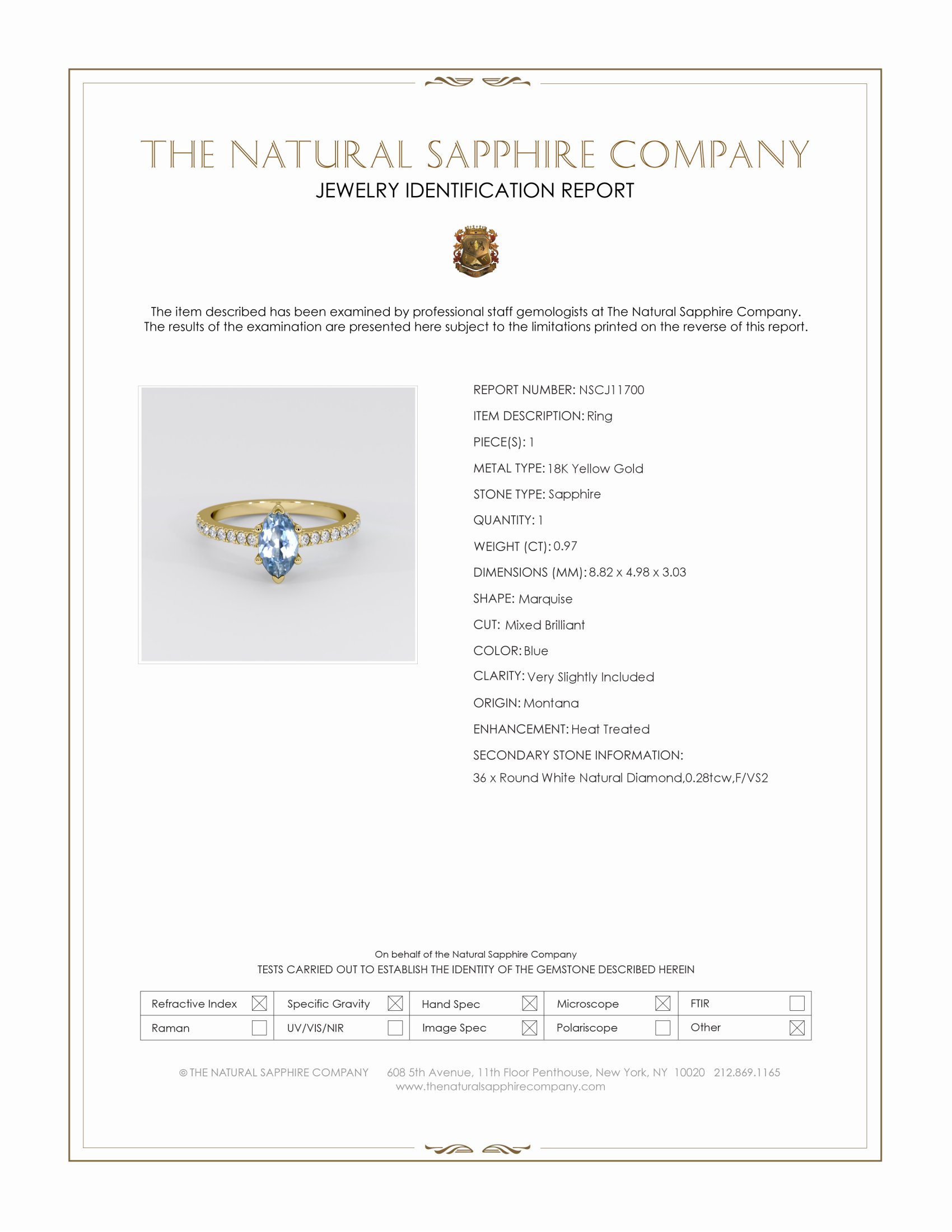 0.97 Ct. Blue Sapphire and Natural Diamond Pave Ring, 18K Yellow Gold