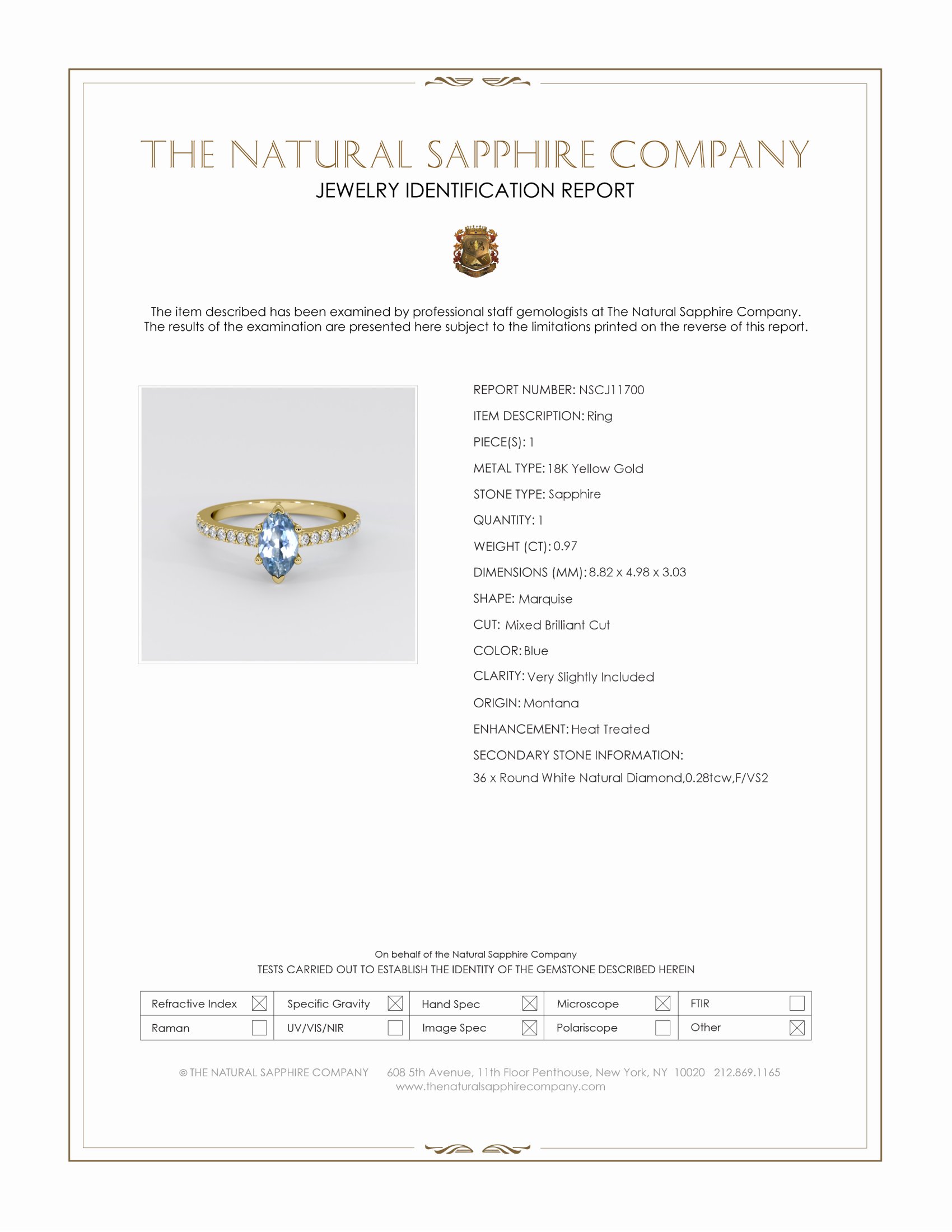 0.97 Ct. Blue Sapphire and Natural Diamond Pave Ring, 18K Yellow Gold