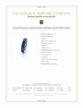 9.14 Ct. Blue Sapphire Accent Stones Ring, 10K White Gold Scan Report