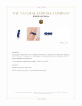 12.53 Ct. Blue Sapphire Accent Stones Ring, 18K White Gold Appraisal