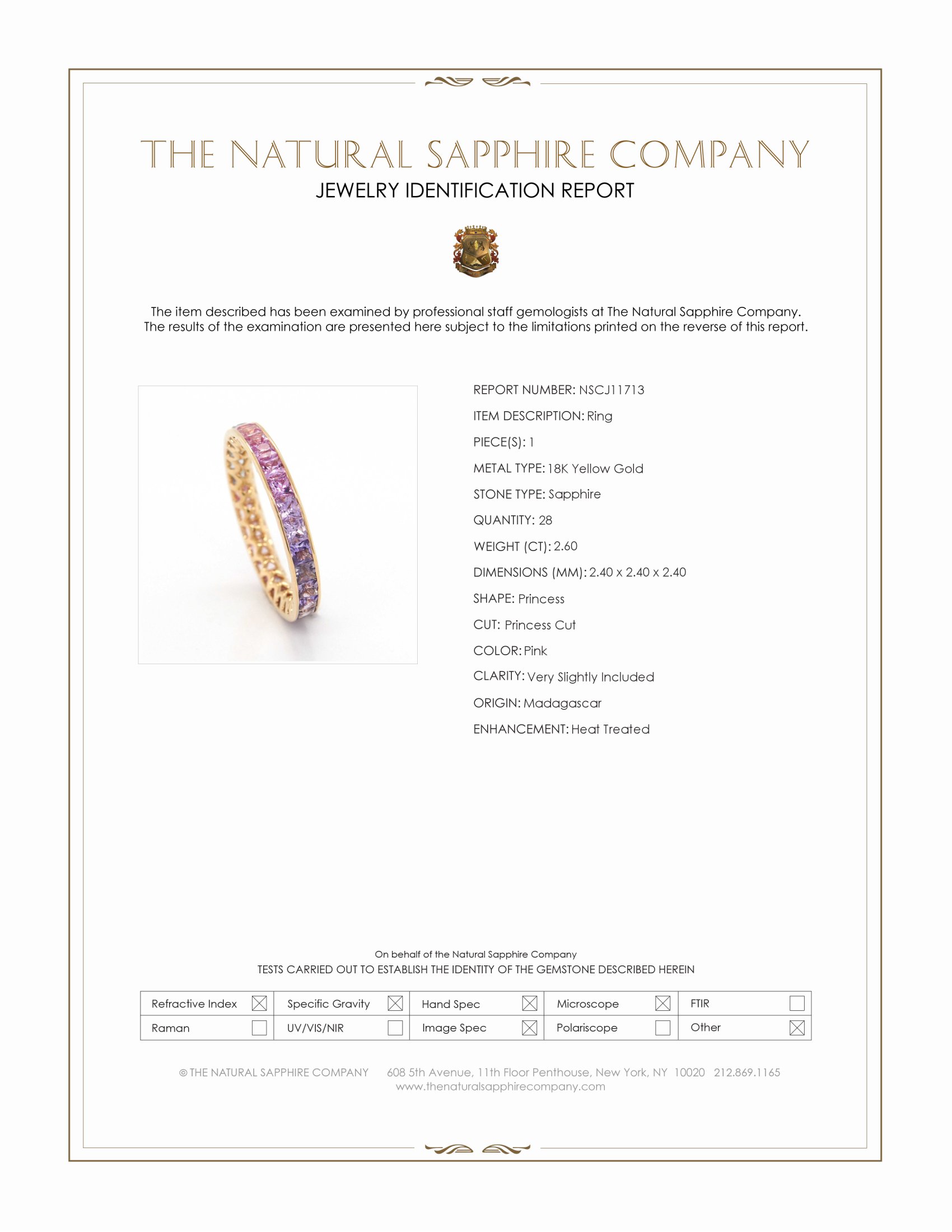 2.60 Ct. Pink Sapphire Accent Stones Ring, 18K Yellow Gold