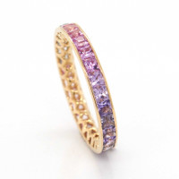 2.60 Ct. Sapphire 18K Yellow Gold ring