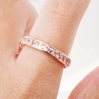 2.92 Ct. Padparadscha Sapphire Accent Stones Ring, 18K Yellow Gold Image