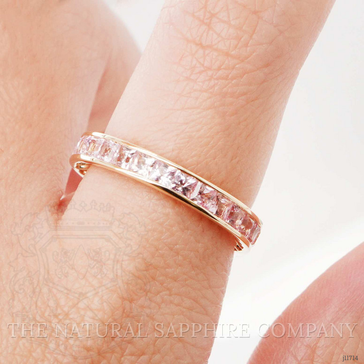 2.92 Ct. Padparadscha Sapphire Accent Stones Ring, 18K Yellow Gold