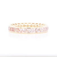 2.92 Ct. Padparadscha Sapphire Accent Stones Ring, 18K Yellow Gold Image
