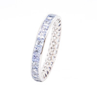 3.01 Ct. Sapphire 18K White Gold ring
