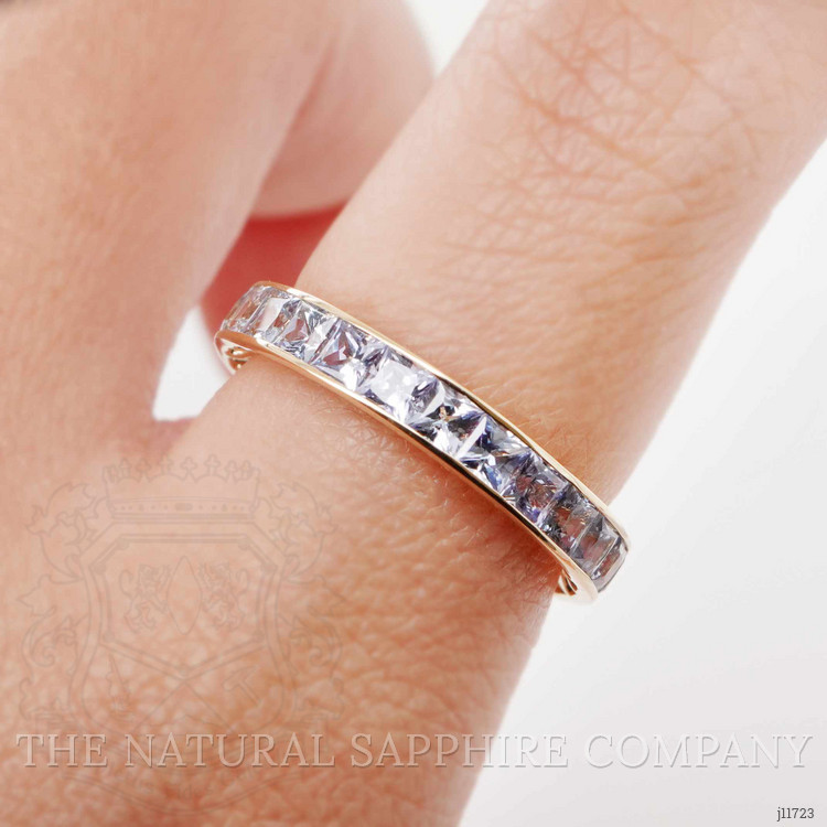 3.29 Ct. Blue Sapphire Accent Stones Ring, 18K Yellow Gold