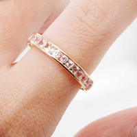 3.30 Ct. Pink Sapphire Accent Stones Ring, 18K Yellow Gold Image