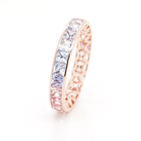 3.50 Ct. Sapphire 18K Rose Gold ring